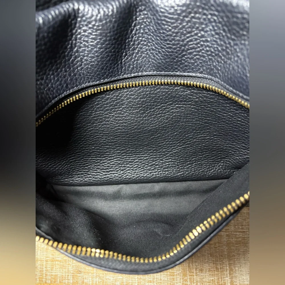 Coach Black Leather Backpack with Gold Accents-NWOT!